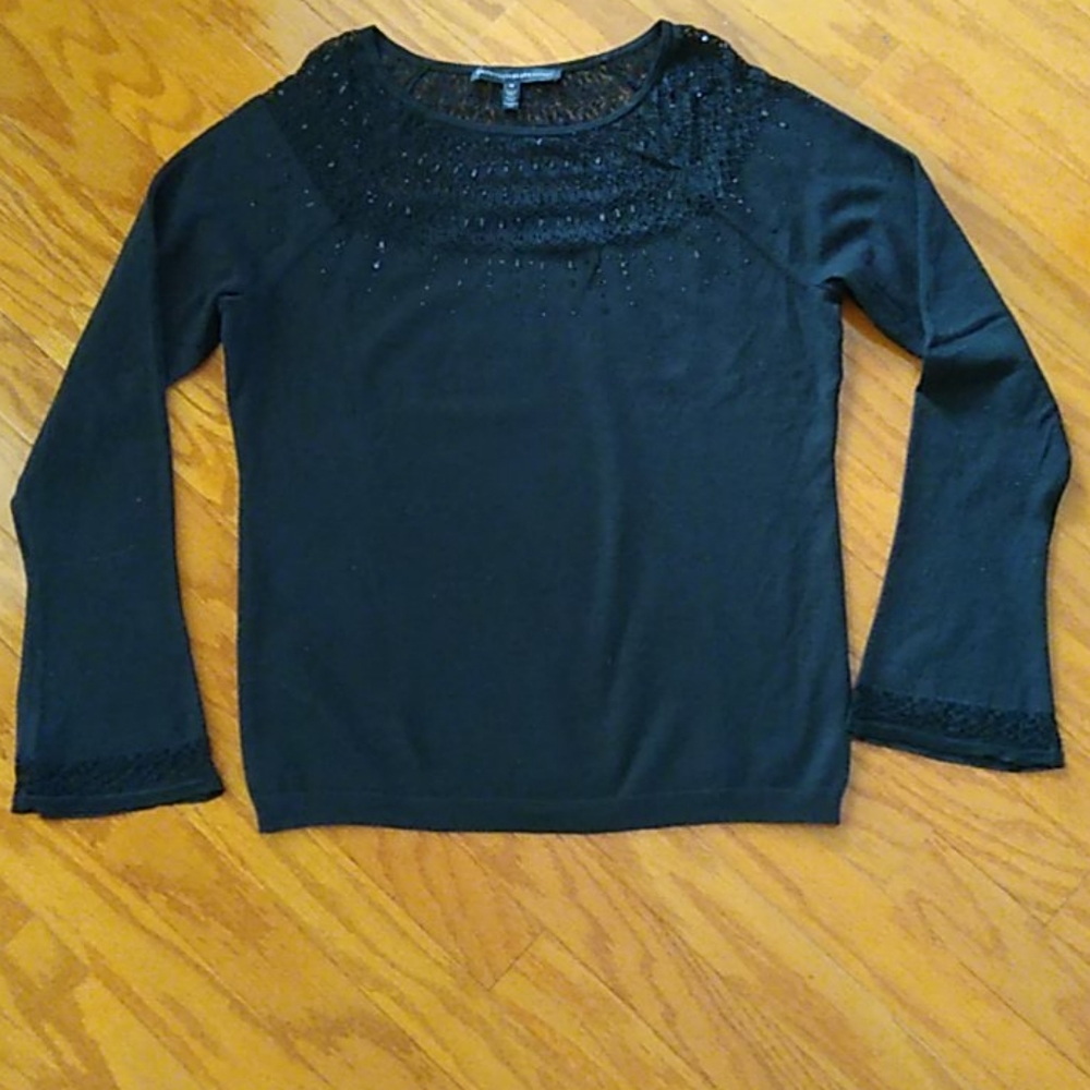 Women's White House Black Market Beaded Top, Sz M